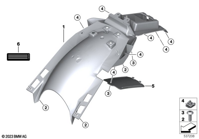 46637695017 - : Rear Wheel Cover for BMW-Motorrad Image