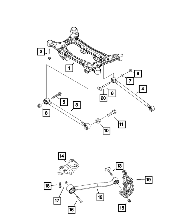 6511767AA - Rear Suspension: Hex Head Bolt for Mopar Image