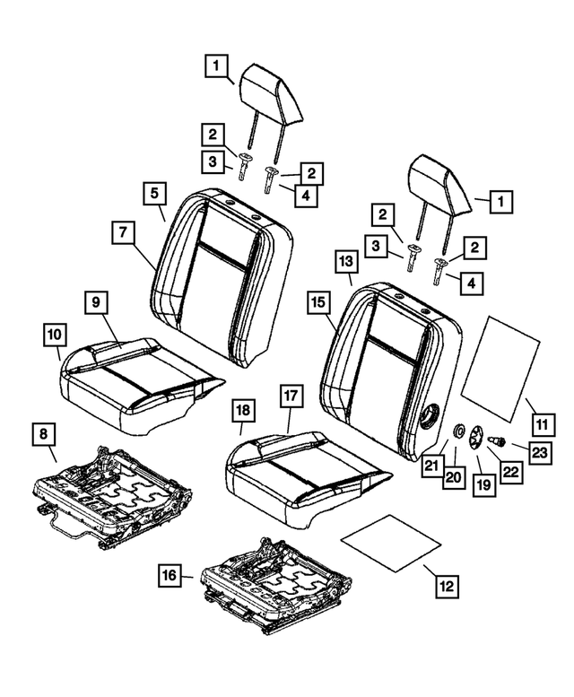 5161064AA - Interior Trim: Headrest Sleeve for Mopar Image