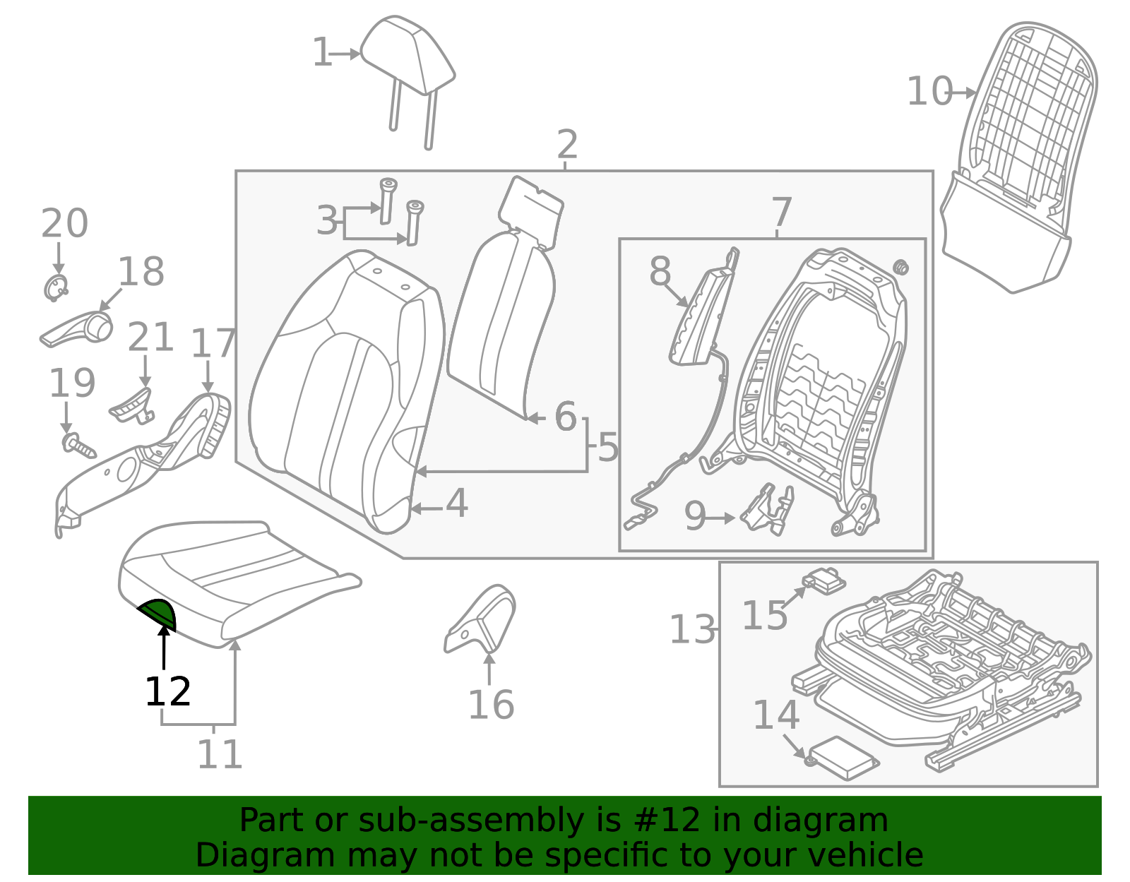 2020-2022 Hyundai Sonata Cushion Cover 88260-L0050-VSA | QuirkParts