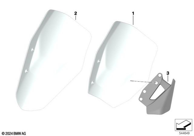 46631541519 - Ergonomics &amp; Comfort: Windshield - Acc for BMW-Motorrad Image
