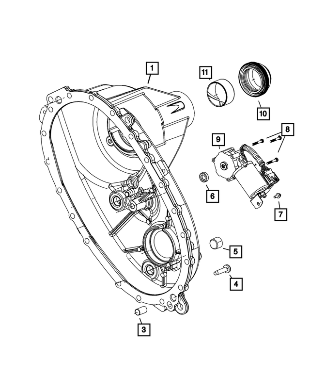 « 68055335AA – BW 44-44; Transfer Case : Boîte De Transfert Cheville pour Mopar Image »