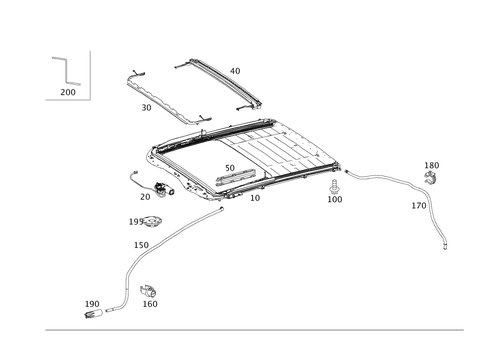 Sliding/Lifting Roof Frame for 2006 Mercedes-Benz CL65 AMG #0