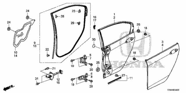 Rear Door Panels for 2014 Honda Accord #0