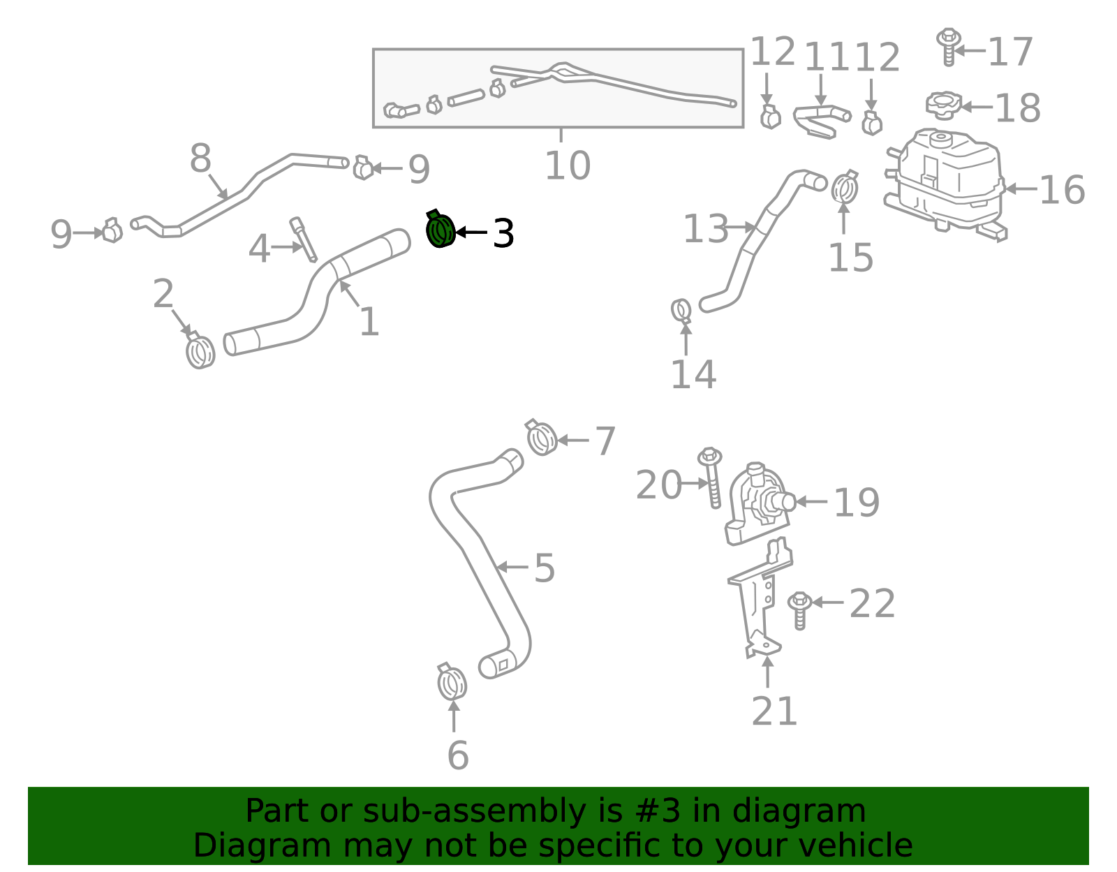 2018-2024 GM Radiator Inlet Hose Clamp 11548970 GM | GMPartsDirect.com