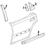 72910SR4901 - Body: Belt Weather-strip for Honda: Civic Image