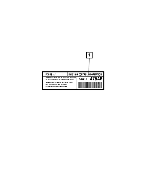 68495603AA - : Vehicle Emission Control Information Label for Mopar Image
