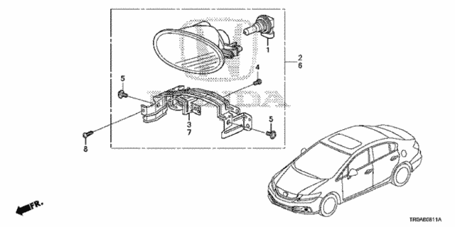 Foglight (2) for 2013 Honda Civic #0