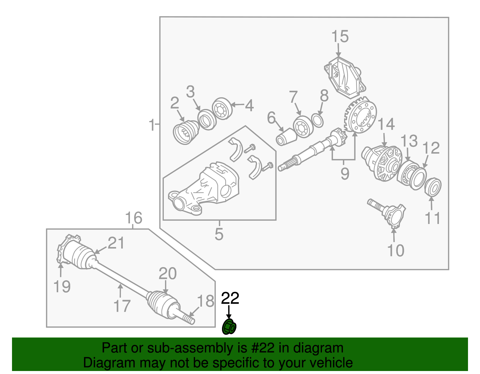 2011-2025 Nissan Axle Nut 40262-1CA0A | Parts for Nissans