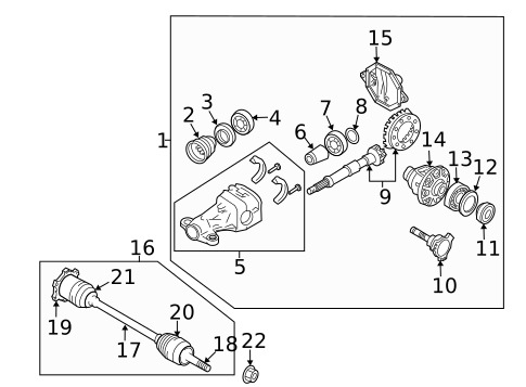 Axle & Differential for 2012 Nissan 370Z #0
