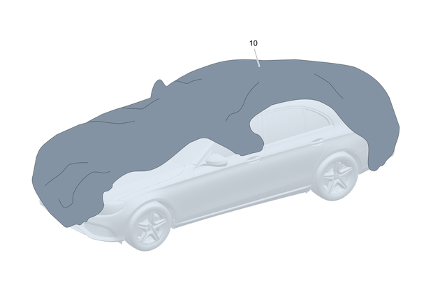 2578990400 - Tarpaulin: Covering Tarp for Mercedes-Benz: CLS450, CLS53 AMG Image