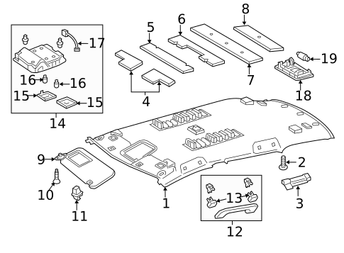 Interior Trim - Roof for 2017 Toyota Corolla iM #0