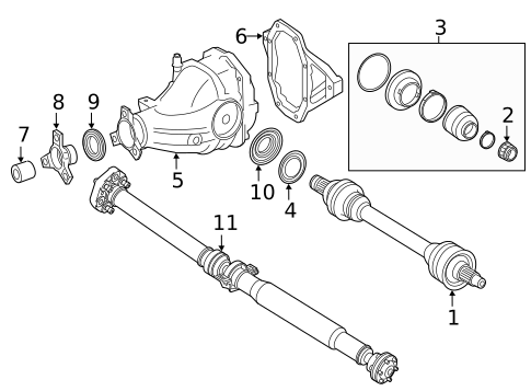 Axle & Differential for 2021 Mercedes-Benz C63 AMG #3