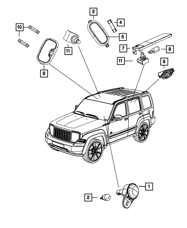 5137535AA - Electrical: Map Light Switch for Mopar Image