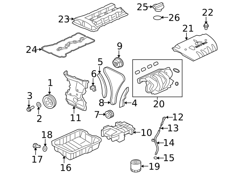 Engine Parts for 2008 Mitsubishi Outlander #0