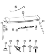 68570770AC - Exterior Ornamentation: Liftgate Spoiler for Mopar Image