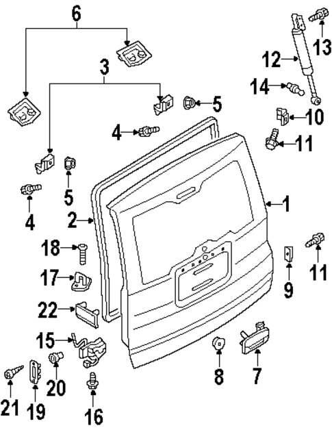 Liftgate for 2004 Isuzu Axiom #0
