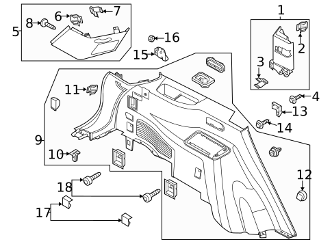 Interior Trim - Quarter Panels for 2023 Lincoln Aviator #1