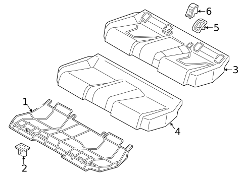 Rear Seat Components for 2019 Audi A3 #2