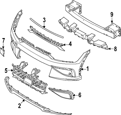 Bumper & Components - Front for 2024 Kia EV6 #0