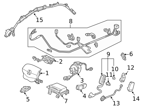Air Bag Components for 2004 Acura TL #0
