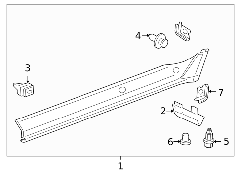 Exterior Trim - Pillars for 2012 Acura ZDX #0