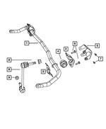 V4895483AC - Front Suspension: Stabilizer Bar Link, Left for Mopar Image image