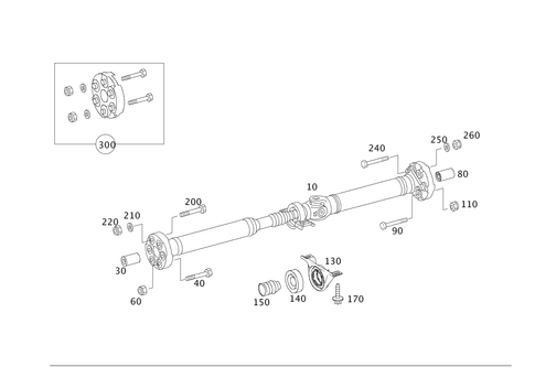 Propeller Shaft for 2014 Mercedes-Benz GLK250 #0