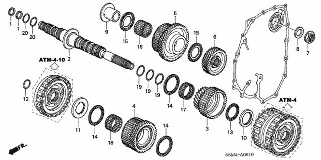 AT Secondary Shaft for 2005 Acura RSX #0