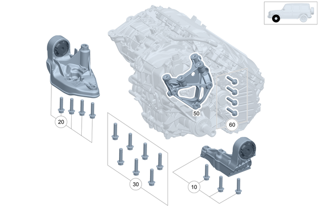 4653407900 - Electric Drive/Hybrid Drive: Parts Kit, Holder for Mercedes-Benz: G580 Image image