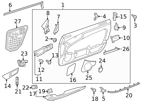 Interior Trim - Door for 2018 Mercedes-Benz SLC 300 #0