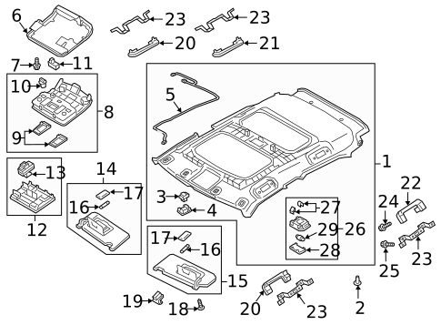 Interior Trim - Roof for 2025 Mitsubishi Eclipse Cross #0