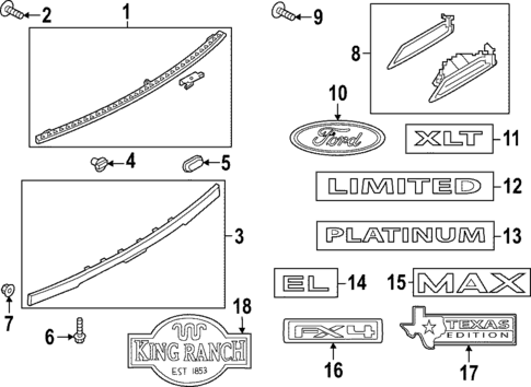 Exterior Trim - Lift Gate for 2023 Ford Expedition #1