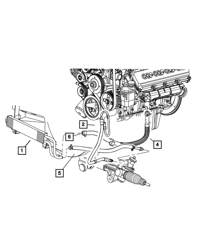52122376AG - Steering: Power Steering Pressure Hose for Mopar Image