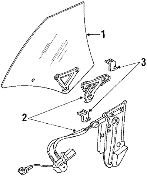 Glass & Hardware for 1989 Acura Legend #0