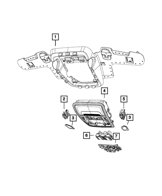 6EM27TX7AC - Interior Trim: Overhead Console Switch for Mopar Image image