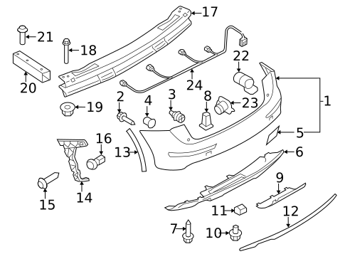 Bumper & Components - Rear for 2009 Audi Q5 #1