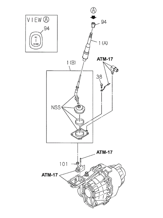 4x4 Shift Lever for 1998 Acura SLX #0