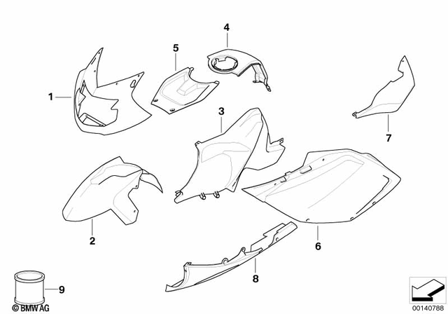 71607708489 - : Front Wheel Fender for BMW-Motorrad Image