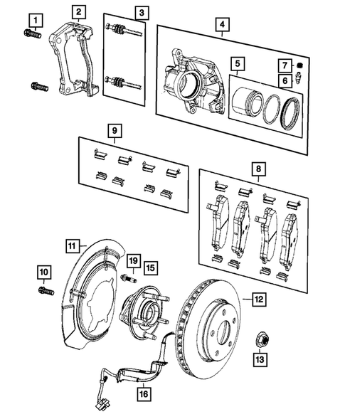 Front Brakes for 2016 Jeep Cherokee #0
