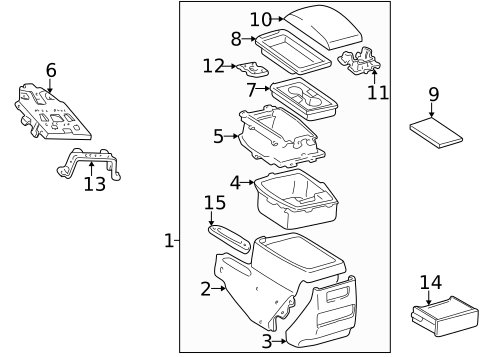 Rear Console for 2006 Toyota Land Cruiser #0