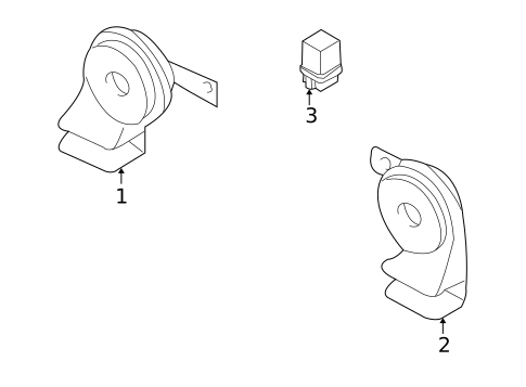 Horn for 2009 INFINITI M45 #0