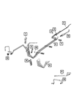 68498469AA - Fuel and Accelerator Pedal: Fuel Bundle Clip for Mopar Image image