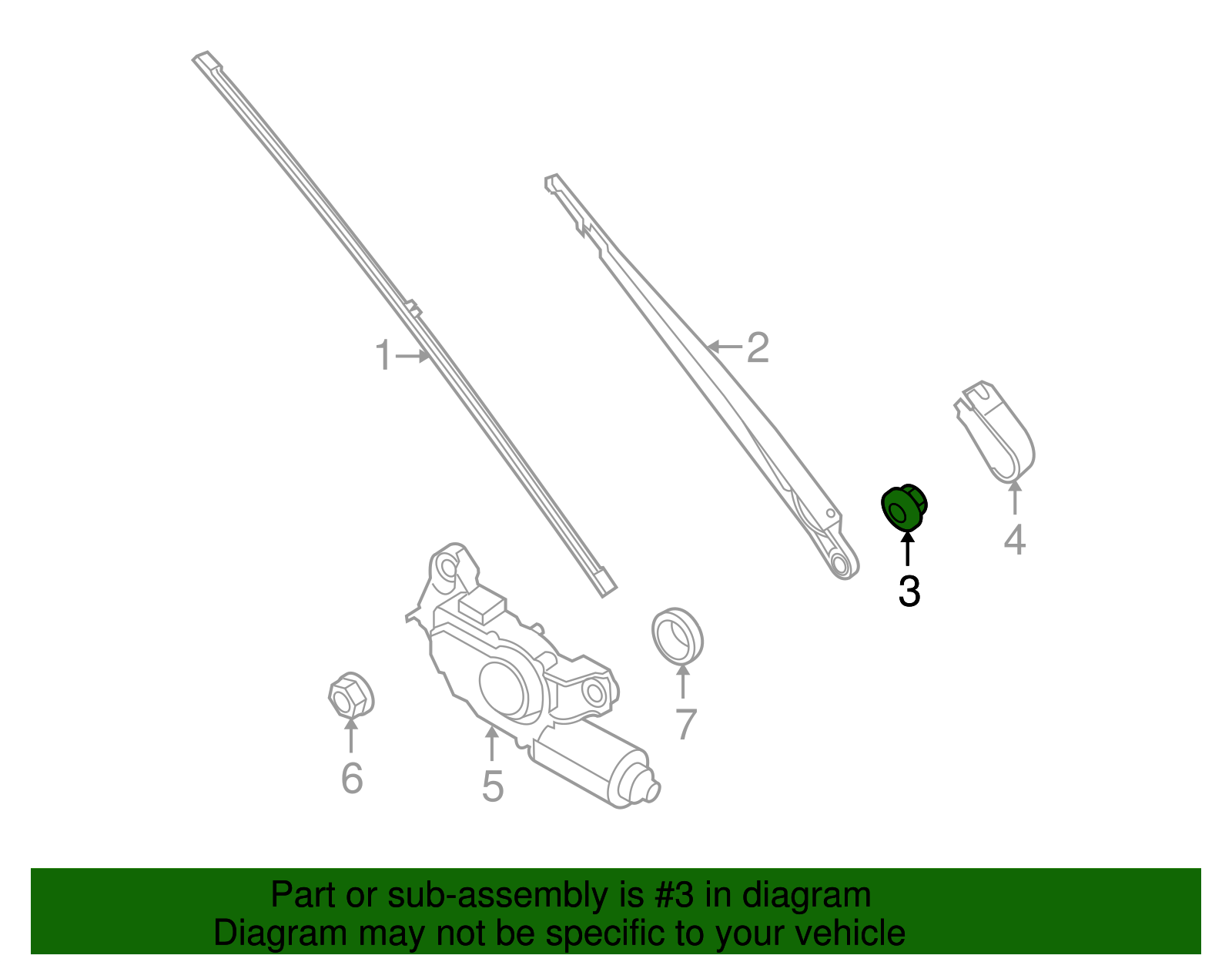 Wiper Arm Nut - Porsche (N-106-092-04)