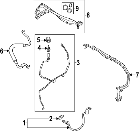 Condenser, Compressor & Lines for 2025 Ford Transit-350 #2