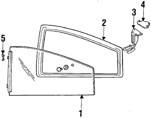 Glass & Hardware for 1984 Buick Skyhawk #0