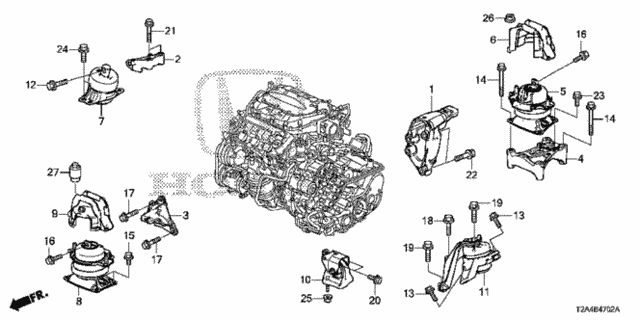 Engine Mounts (V6) for 2015 Honda Accord #0