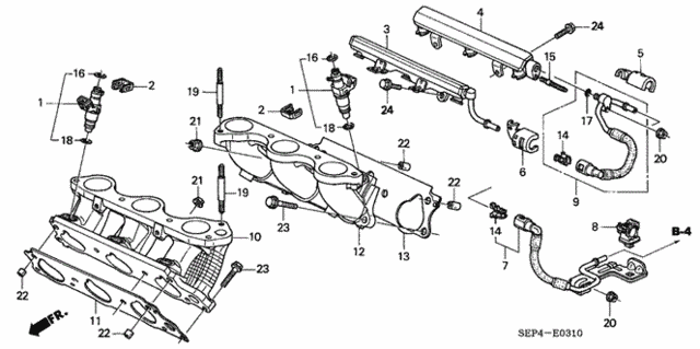 Fuel Injector (-'06) for 2004 Acura TL #0