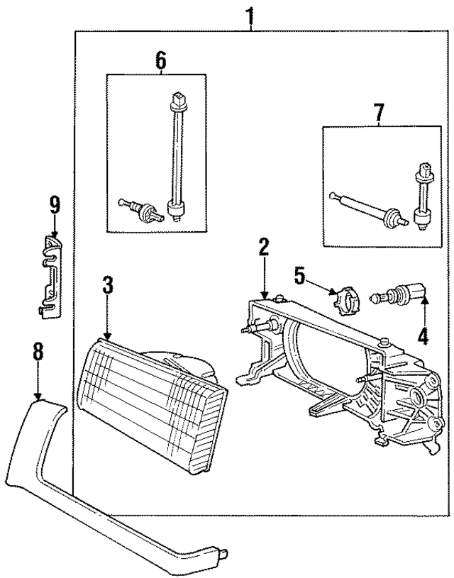 1369603 - Electrical: Headlamp Assembly for Volvo: 740, 940, 960 Image