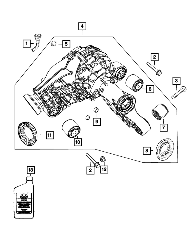 « 68084188AB – Front Axle;195 MM; Differential and Drive Line : Essieu Event pour Mopar Image »